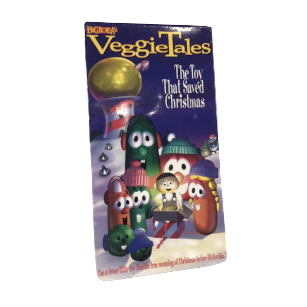 VeggieTales The Toy That Saved Christmas VHS Big Idea Green Clamshell 30 Min New